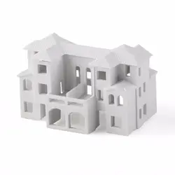 5 шт. Пластик 1:500 Масштаб Dollhouse Модель Строительство Вилла Жилой дом Белый