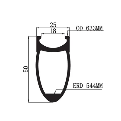 700c 50 мм клинчер outter ширина 25 мм V тормоз дорожный велосипед карбоновый обод внутренняя ширина 18 мм базальтовая поверхность трек обод дорожного велосипеда