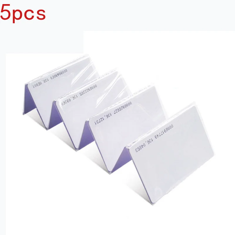 

OWGYML 5PCS RFID Tag 125KHz TK4100/T5577 copy and Readable ID Cards Proximity Fobs Access Control