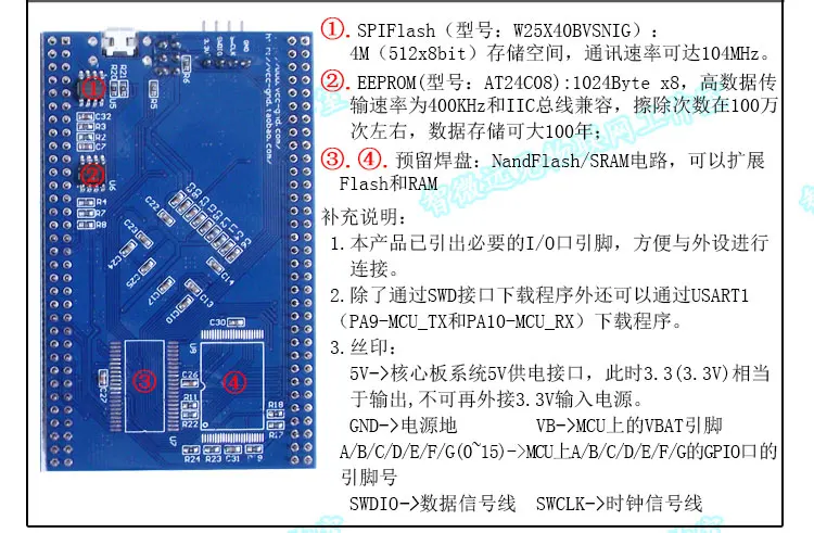 Встроенная карта STM32F103ZET6 основной плате минимальная Системы доска ARM обучения доска