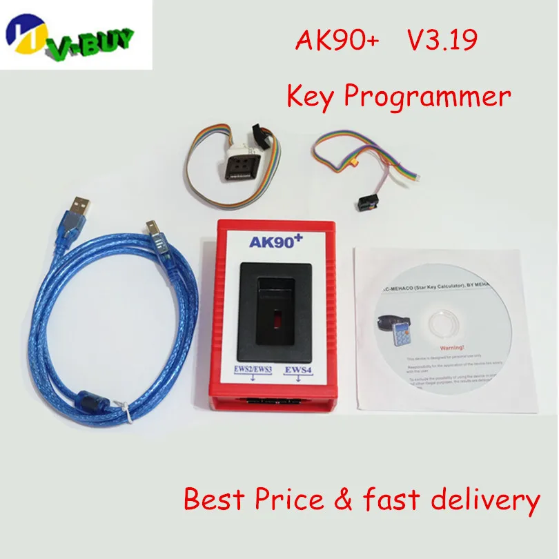 

2019 DHL Free Best Price AK90+ Key Programmer Newest V3.19 Car Key MakerFor B--M-W All EWS Version 2.1/2.2/3/3.3/4/4.4 AK90 Plus