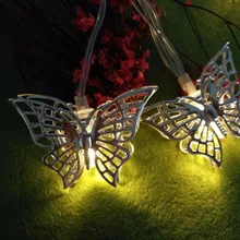 Светодиодный свет Строка Свадебные Рождество День рождения украшения дома огни фестиваль Бабочка огни Рождественская елка кулон