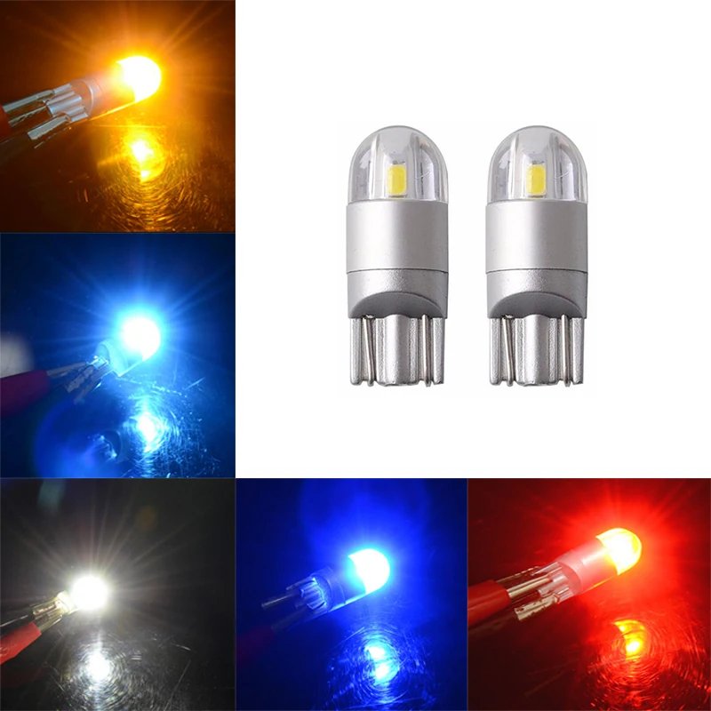 10X T10 лампадин светодиодный Bianco 168 501 W5W лампада T10 клин luci 3030 2SMD Interni Lampadina 12 V-24 V 6000 K для мото