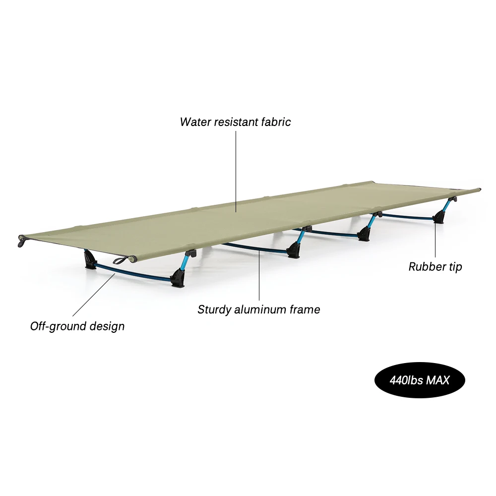 Portable Off-Ground Camping Mat Folding Bed Cot Outdoor Camping Sleeping Bed Waterproof Moisture-proof Camping Tent Mat 440lb