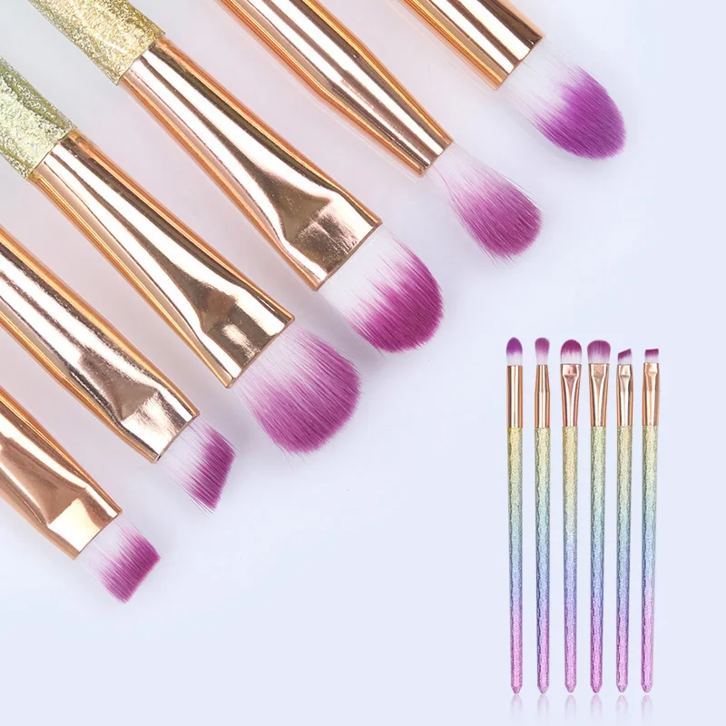 

4 Pcs Brush Set  Eye Makeup Eyeshadow Brushes Gradient Colorful Handle Beauty Makeup Cosmetic Tool
