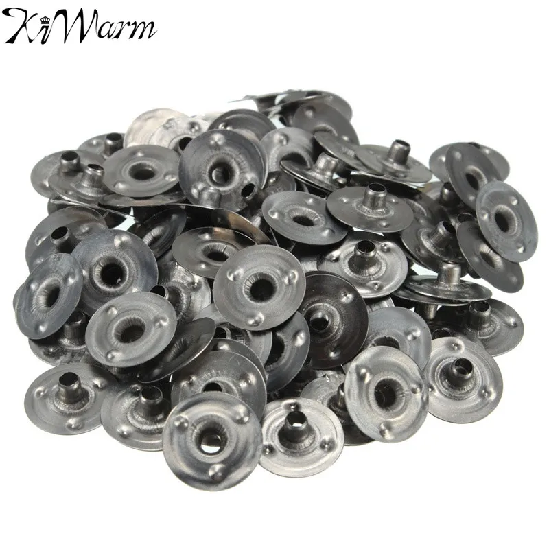 KiWarm 100pcs Excellent Sustainer Wick Tabs Candle Making Metal Waxed