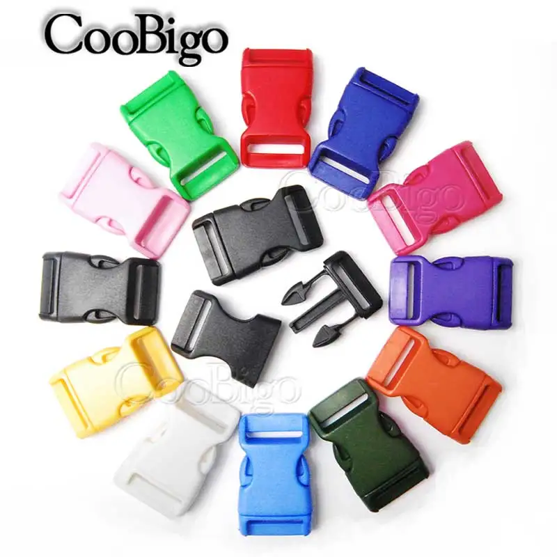 

1" Side Release Buckle Curved Prarchute 550 Cord Paracord Bracelet Outdoor Backpack Strap Dog Collar Webbing Bag Parts Colorful