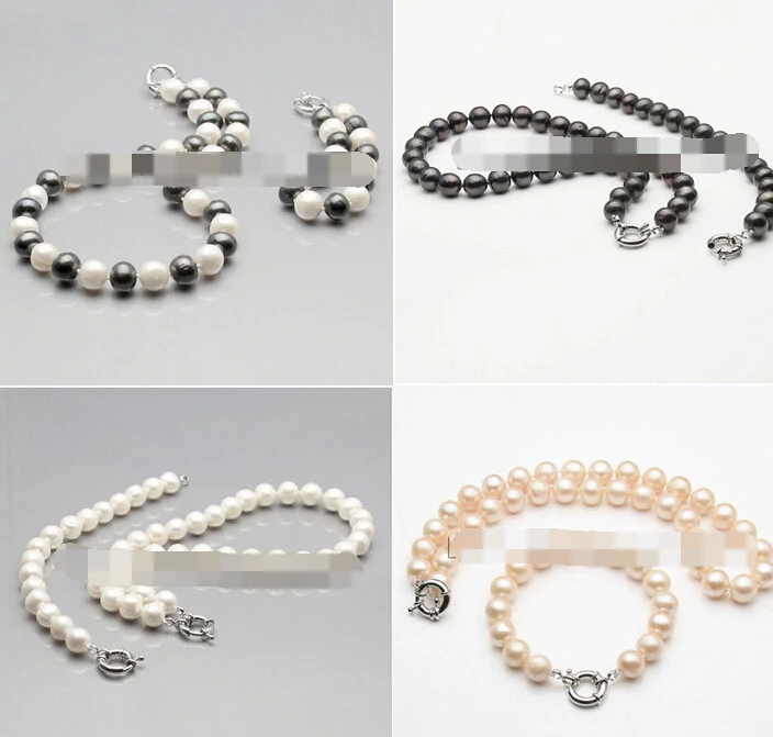 

shitou 00688 a set 11-12mm beautiful white black pink fresh water pearl nekclace bracelet can choose