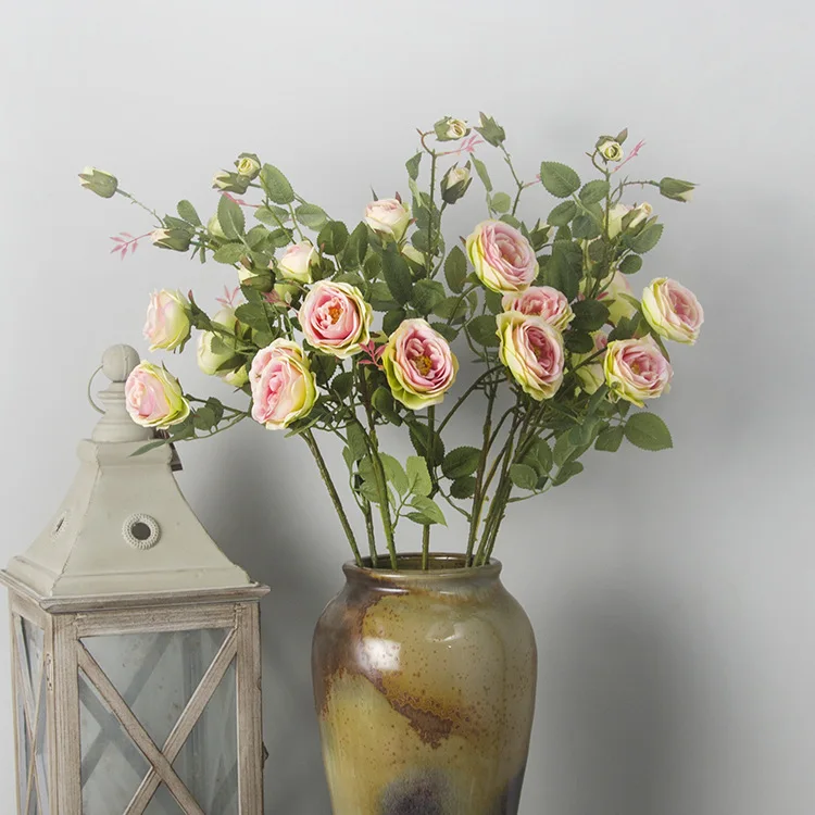 

Klonca French Romantic Silk Flower 94cm 6pcs/lot Fake Flower Artificial Flower Rose Wedding Decorative Flower