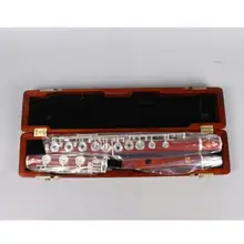 Флейта 17 отверстий открытый серебряный ключ с покрытием E key B Foot Professional rosewood body