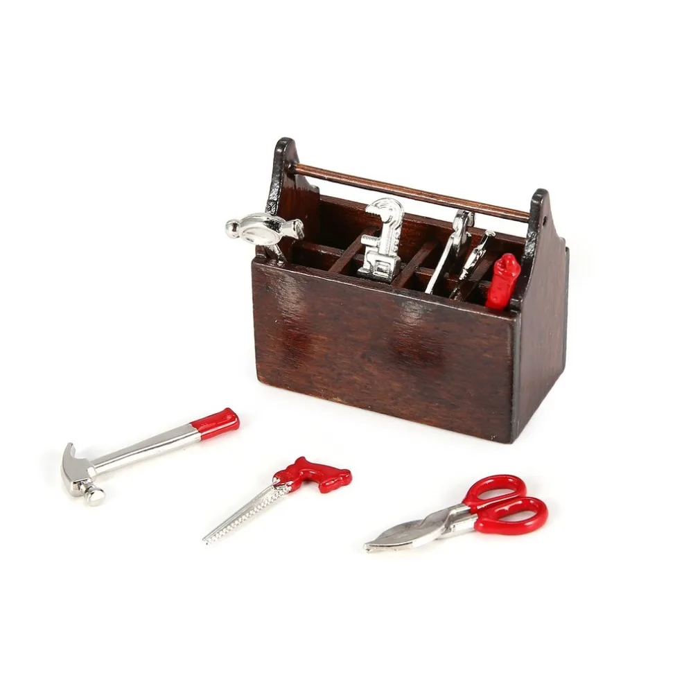 

Mini RC Decoration Metal Tool Toy Model Wrench Hammer Screwdriver Pliers Set Box Case for RC Car Crawler Axial SCX10 NEW!