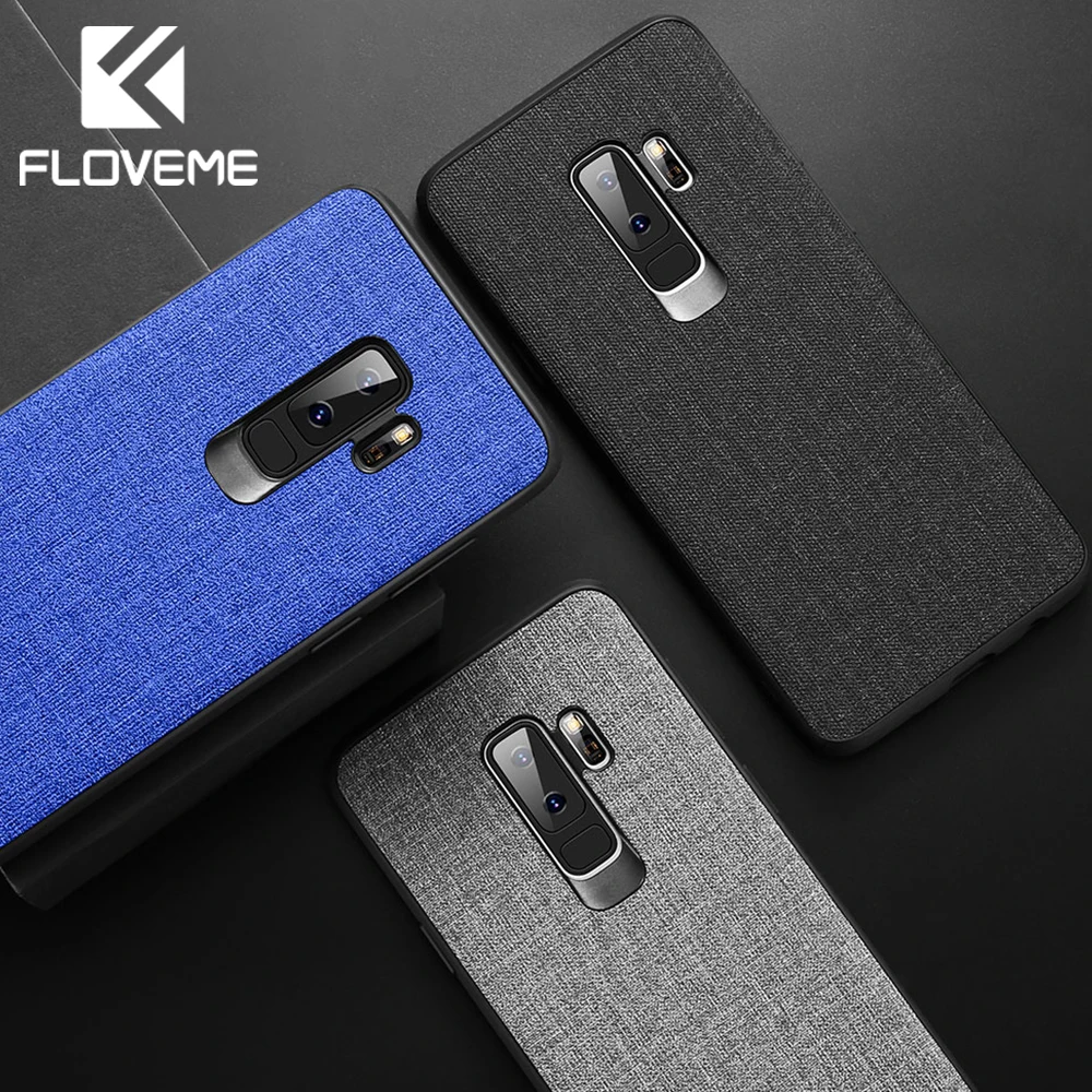 

FLOVEME Retro Cloth Case For Samsung S9 S8 Plus Note 8 9 Business Phone Case For Samsung S7 Edge S10 Plus A8 J8 2018 Cover Cases