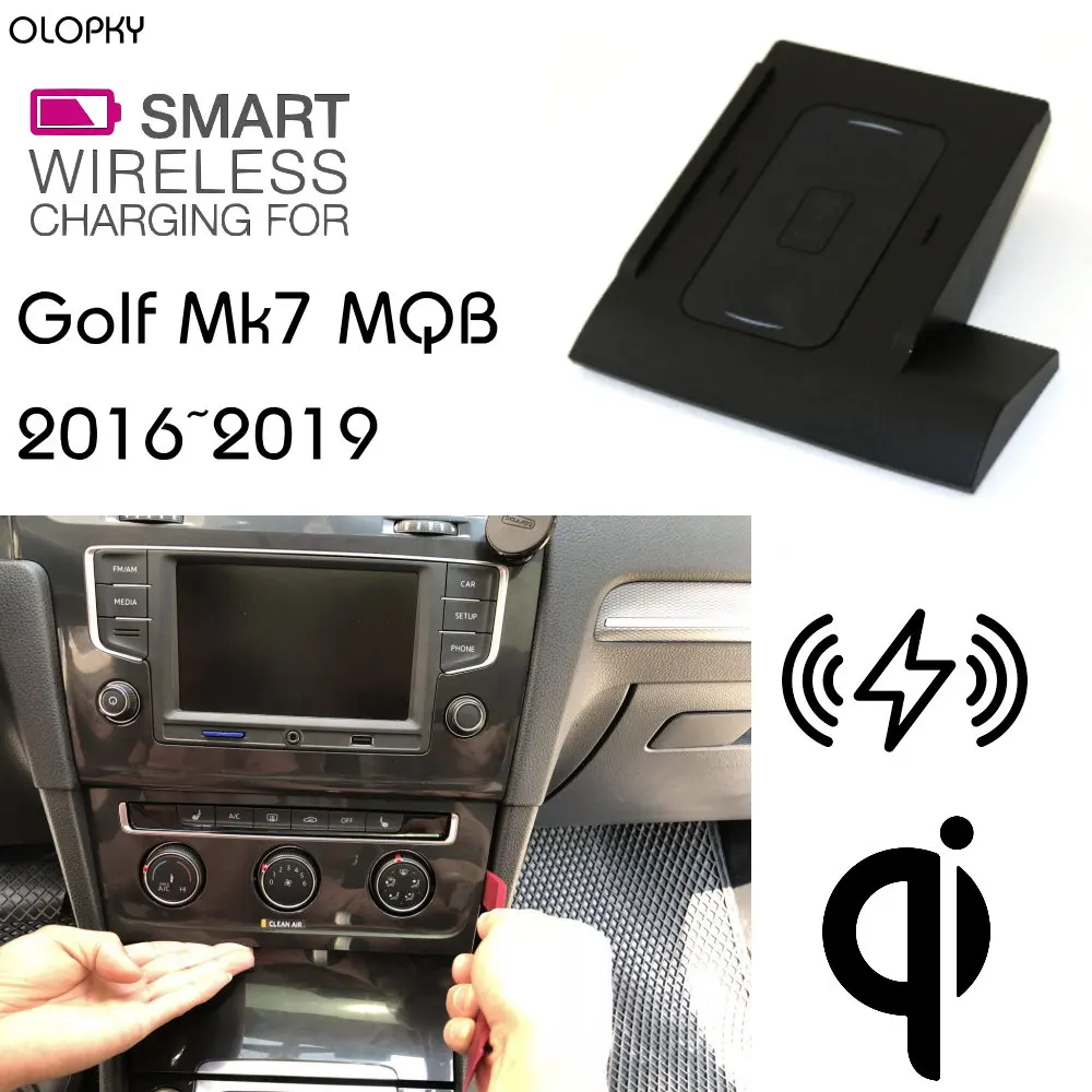 Olopky для Volkswagen QI Беспроводной зарядки Скрытая зарядное устройство мобильного