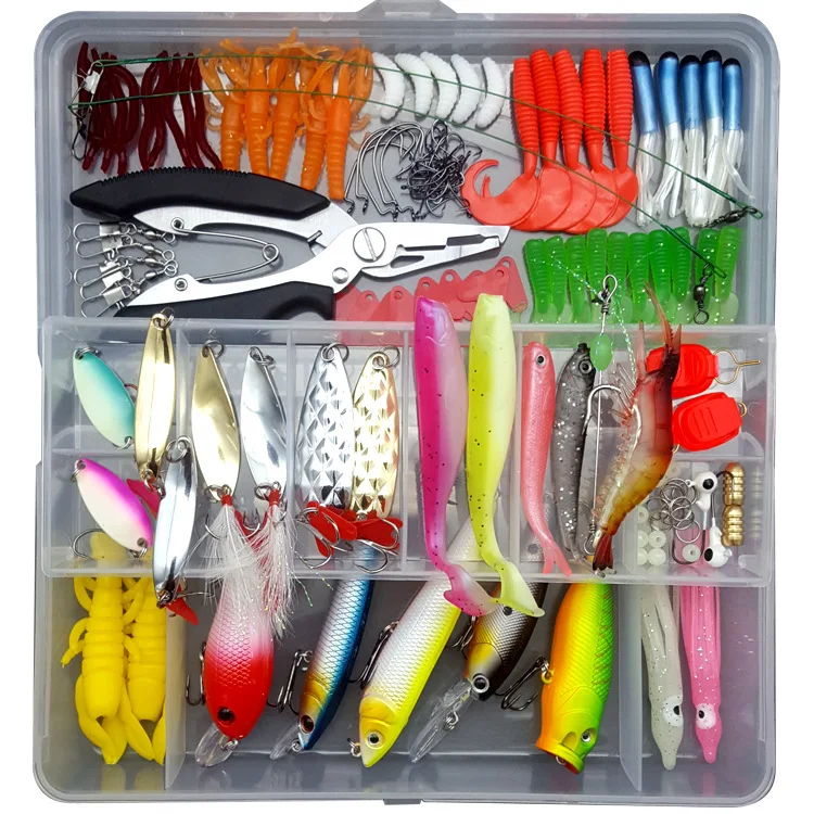 205/206/207 unids Señuelos de Pesca Set mixto Minnow Alicates de agarre cuchara ganchos de atraer Kit de caja de cebo Artificial, de Pesca ER025 205/206/207 unids Señuelos de Pesca Set mixto Minnow Alicates de agarre cuchara ganchos de atraer Kit de caja de cebo Artificial, de Pesca ER025