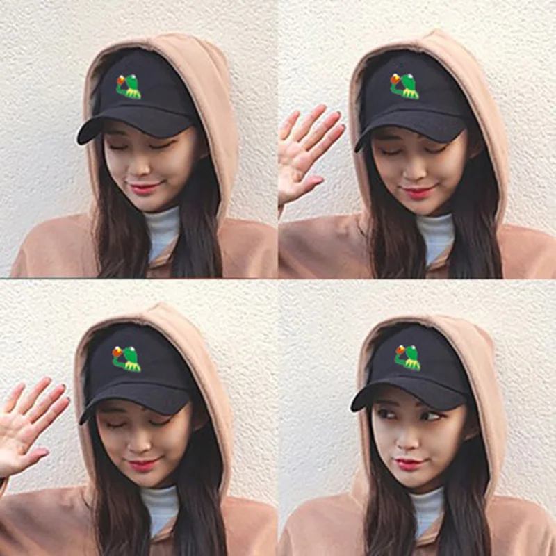 Summer Frog Cartoon Baseball Cap Women Men Unstructuted Hip Hop Caps Unisex Cotton Snapback Basketball Casual Hat CP0021 (6)