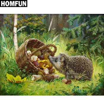 

HOMFUN Full Square/Round Drill 5D DIY Diamond Painting "Cartoon Hedgehog " 3D Embroidery Cross Stitch 5D Decor XY
