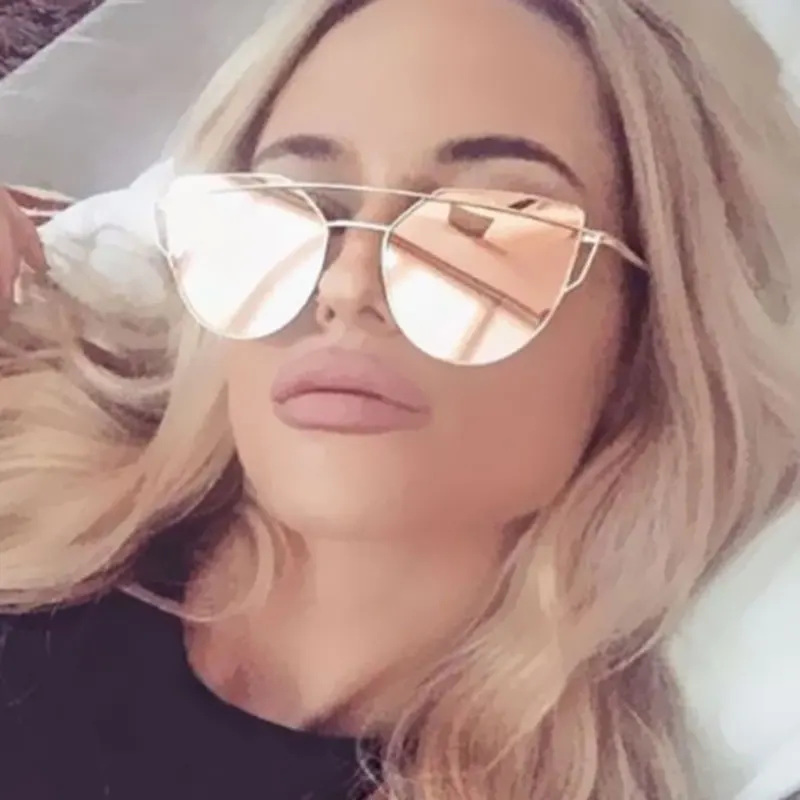 Женские солнцезащитные очки CandisGY Cat Eye модные брендовые дизайнерские зеркальные