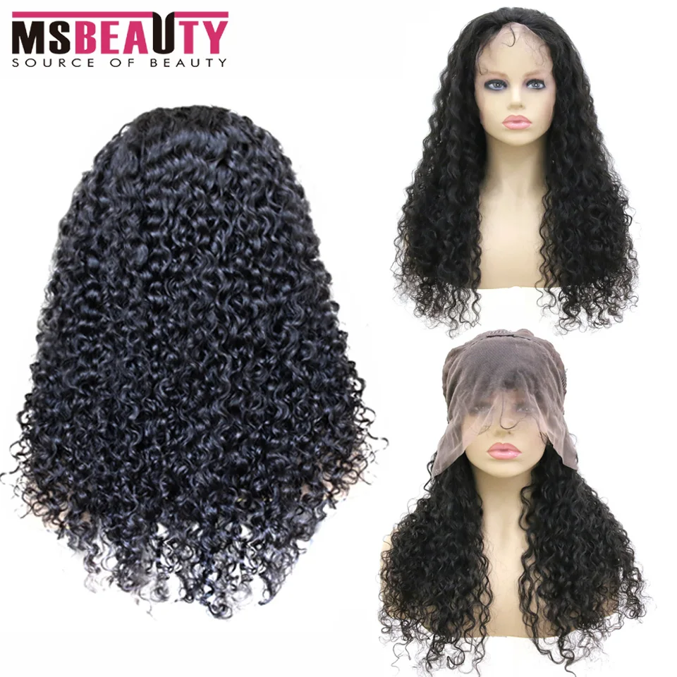 

13*4 Lace Front Wig Middle Ratio Brazilian Kinky Curly 150% Lace Front Human Hair Wigs for Women Pre Plucked Remy Human Hair