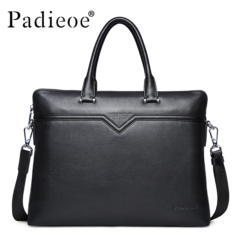Padieoe Business Handbag Men Shoulder Bags Brand Briefcases Genuine Leather Tote Laptop Bag Travel Casual Men's Messenger Bag Padieoe Business Handbag Men Shoulder Bags Brand Briefcases Genuine Leather Tote Laptop Bag Travel Casual Men's Messenger Bag