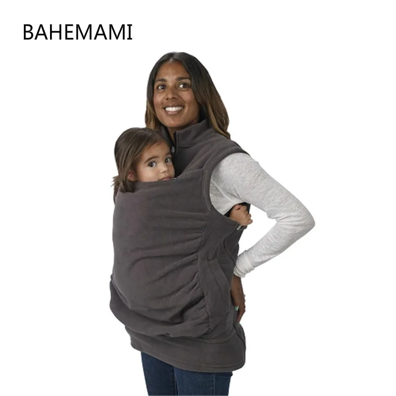 BAHEMAMI Baby Carrier Jacket Kangaroo Outerwear Women Wear Coat Three In One Multi-functional Vest Hoodies | Мать и ребенок