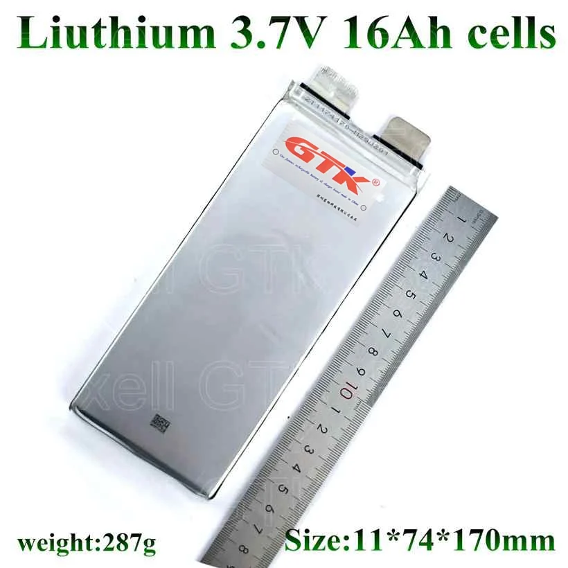 3pcs real capacity Brand 3.7v 16Ah lithium polymer high rate 50A Not 3.7v 15Ah For 3s battery 11.1v 16Ah power tools pack diy (5)