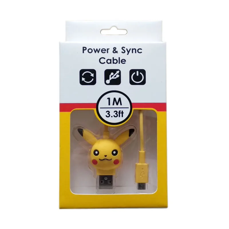 Pikachue المصغّر usb كابل مزامنة بيانات الهاتف المحمول الروبوت محول كابل الشاحن لسامسونج شاحن هاتف محمول يعمل بنظام تشغيل أندرويد كابل