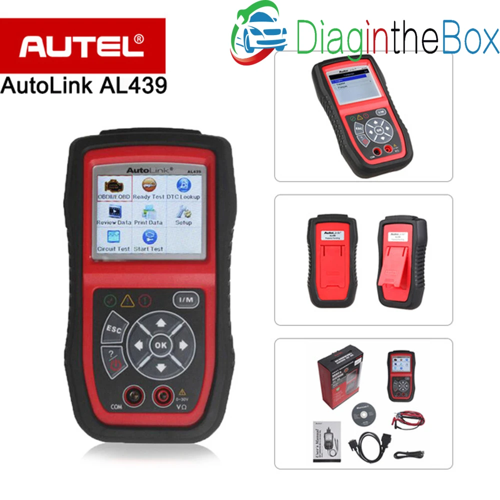Autel Autolink Al439 Obd Ii Eobd Scanner Code Readers Electrical Test Tool Reads Live Pcm Datastream Live O2 Sensor Test Data Aliexpress