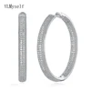 Top qualité 4cm diamètre grand cerceau boucles d'oreilles bijoux blancs bijoux classiques expédition rapide femmes grand cercle boucle d'oreille ► Photo 1/6