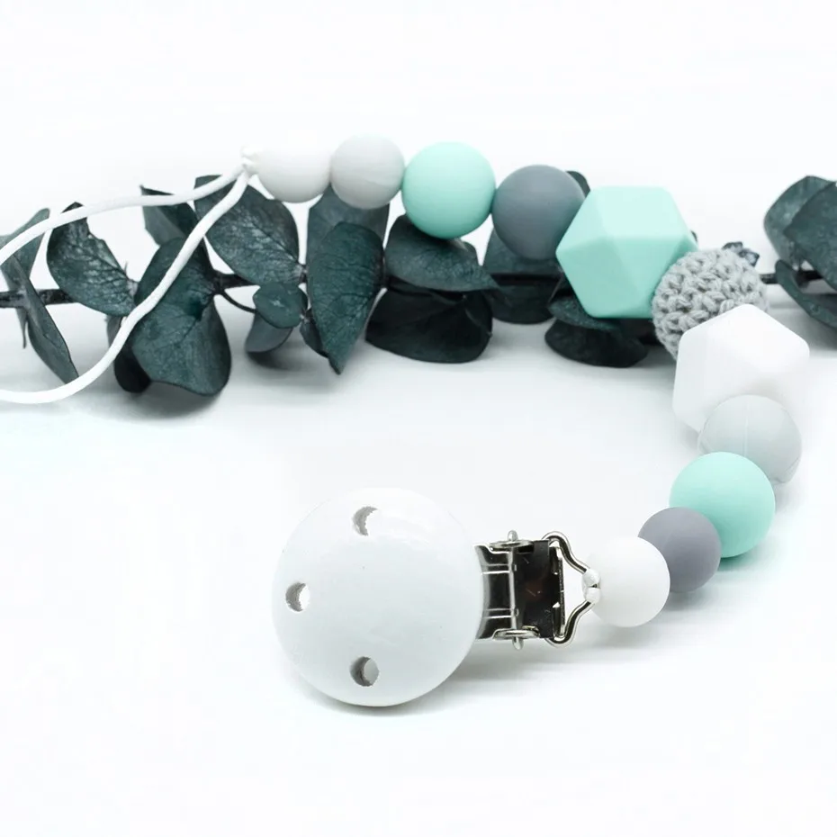 

10 Color Silicone Beads Baby Pacifier Clip Elephant Teether Chew Toy Teether Clip Free Shipping Chewlery Baby Products Gifts