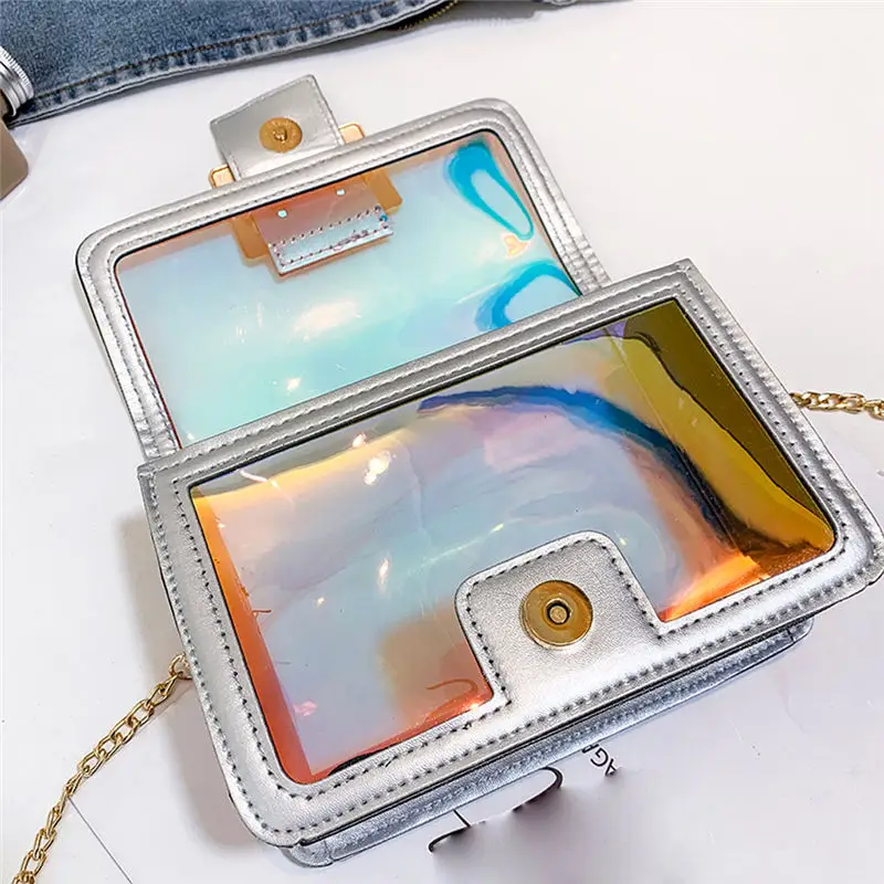  Fashion Lady Classic Wild Transparent Jelly Shoulder Bag Crossbody Bag bolso mujer sac a main torebki damskie 40AP1220