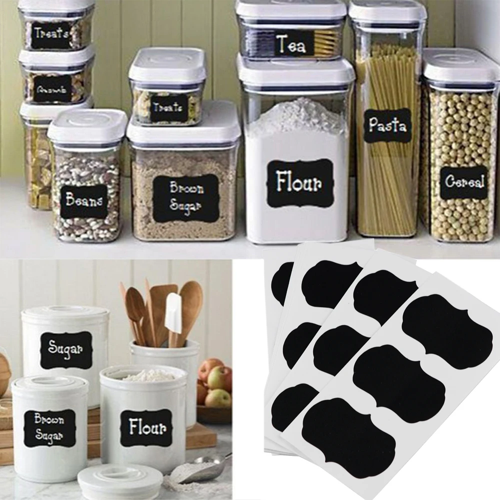 

Blackboard Sticker Craft Kitchen Jars Organizer Labels Chalkboard Chalk Board Sticker 5cm x 3.5cm