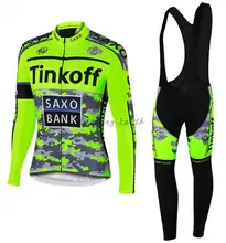 Free shipping SAXO BANK 2015 4 Winter thermal fleeced long sleeve clothes cycling font b jersey