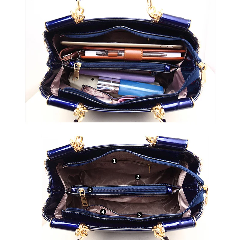 Women Bags Shoulder Handbags Large Capacity Women's Handbags Shoulder Messenger bags Floral Luxury Genuine Leather Bag
