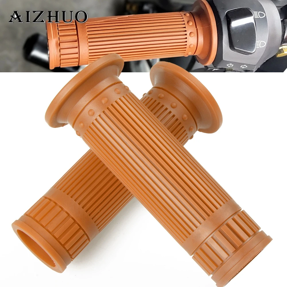 

25MM 28MM Vintage Cafe Racer Motorcycle Hand Grips Rubber Handle Bar for HONDA KAWASAKI YAMAHA SUZUKI DUCATI KTM