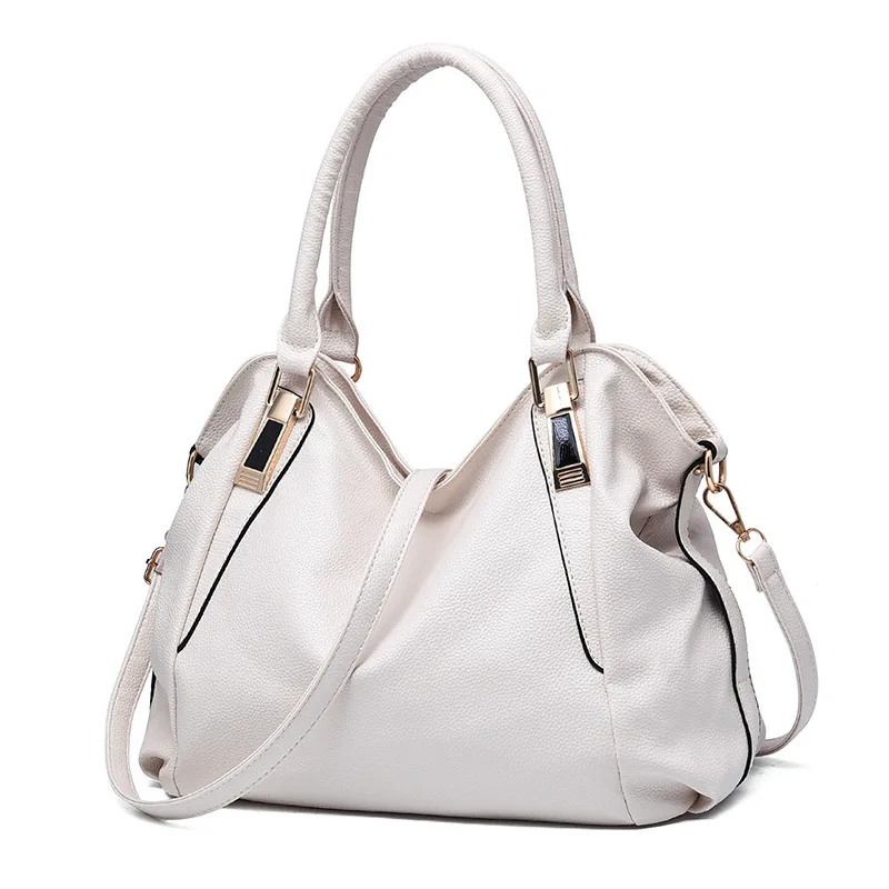 

Hobos Women Bag Designer Handbags for Women Shoulder Bags PU Leather Large White Black Female Crossbody Bag Solid Waterproof