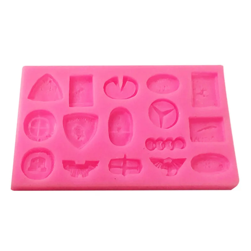 16 Styles Car Logo Shaped Cake Mould 3D Silicone Cake Mold Cake Baking Mold Fondant Cake Decorating Tools Pastry Mold Tools 2