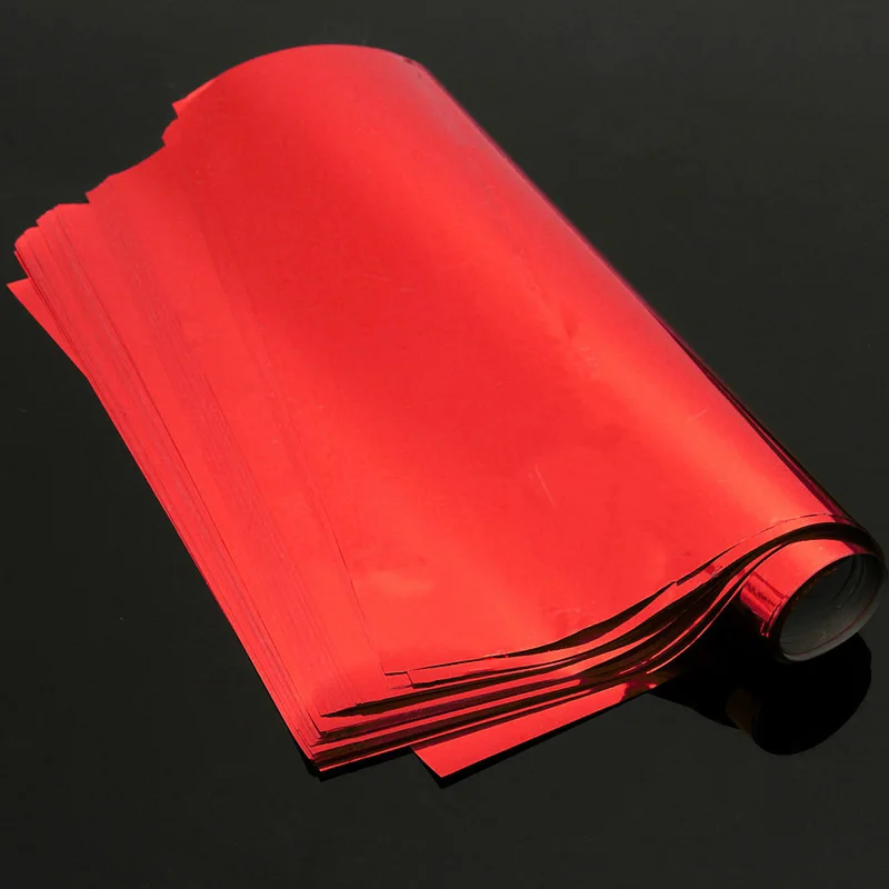 Золото Серебро Красный горячего тиснения фольги бумажный ламинатор ламинирование передачи на элегантность лазерный принтер крафт бумага 50 шт. 20x29 см A4 - Цвет: Red