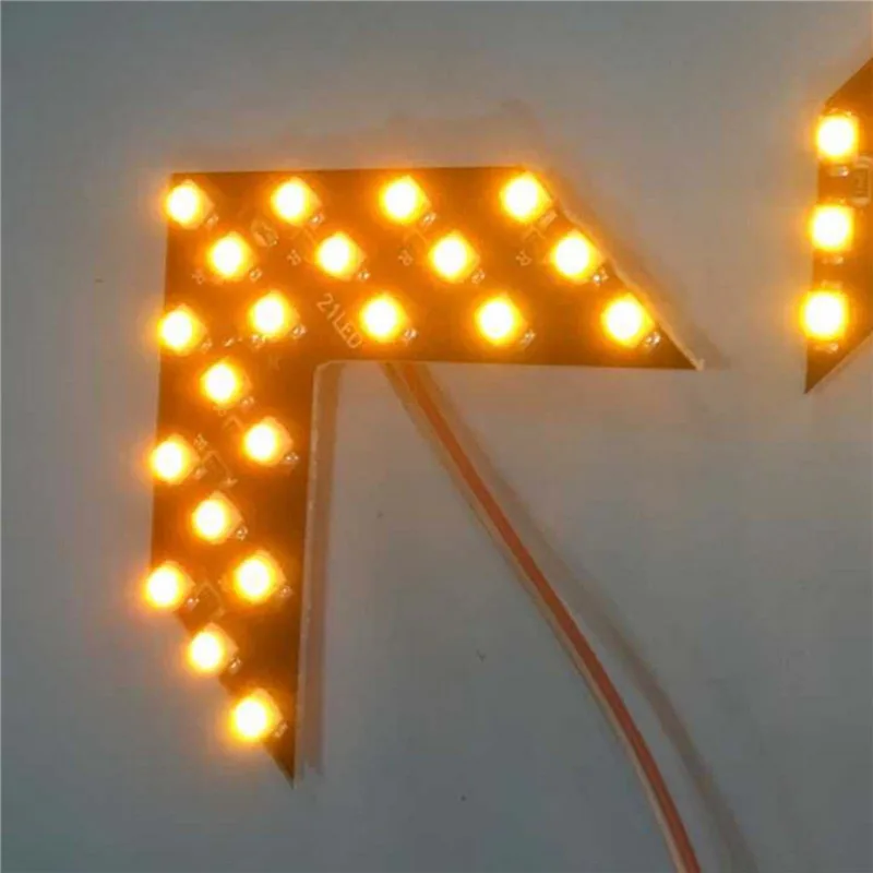 2 шт. модный стиль 14 SMD Светодиодная панель со стрелкой автомобильный зеркальный
