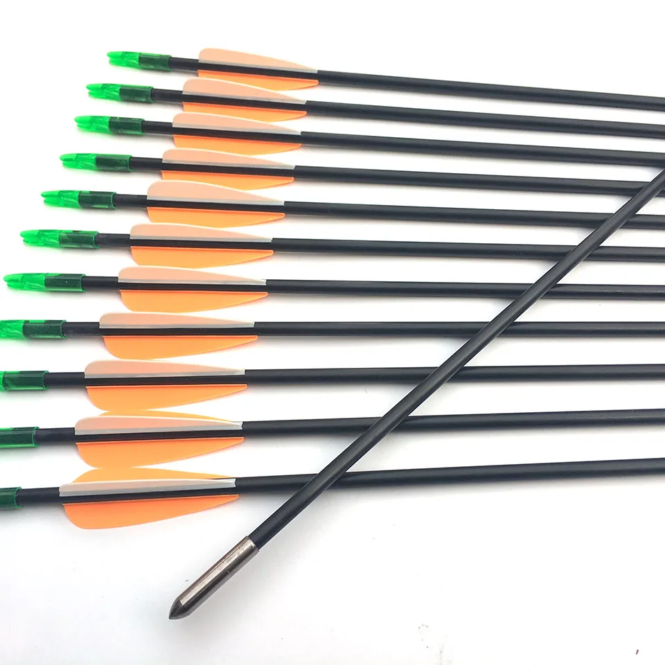 12pcs/lot 6mm Sp1300 Shaft 30" Length Fiberglass Arrow Fletching