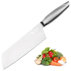WALLOP ножи накири-нож для мяса Овощной кухонный нож-немецкий нож из нержавеющей стали HC кирицуке-эргономичная ручка-7''