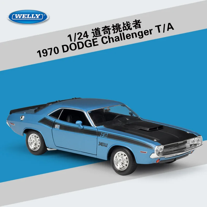 1:24 Scale WELLY классический металлический литой игрушечный автомобиль 1970 Dodge Challenger T/A