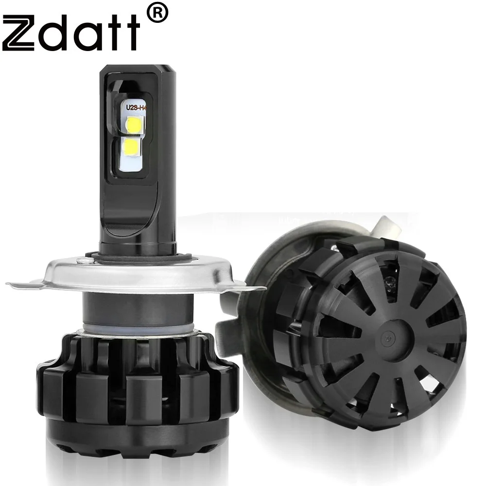 

Zdatt Super Bright H4 Headlights Car LED 9003 HB2 Auto Bulb 100W 12000LM Automobiles Headlamp 6000K Canbus Car Light