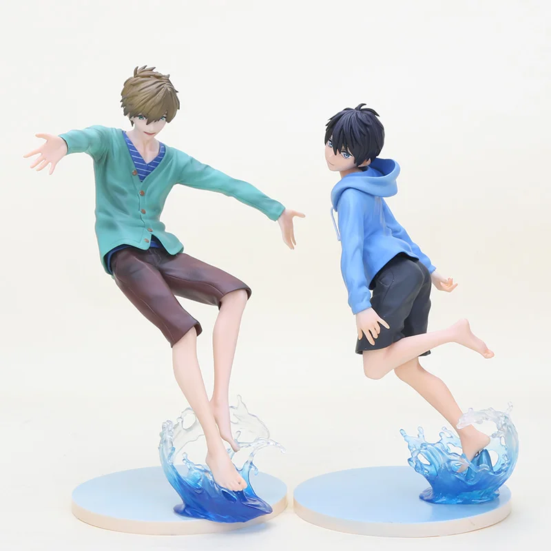 

Free Iwatobi Swim Club Haruka Nanase Makoto Tachiba Action Figure 1/7 scale PVC Action Figures Toy 20-22cm