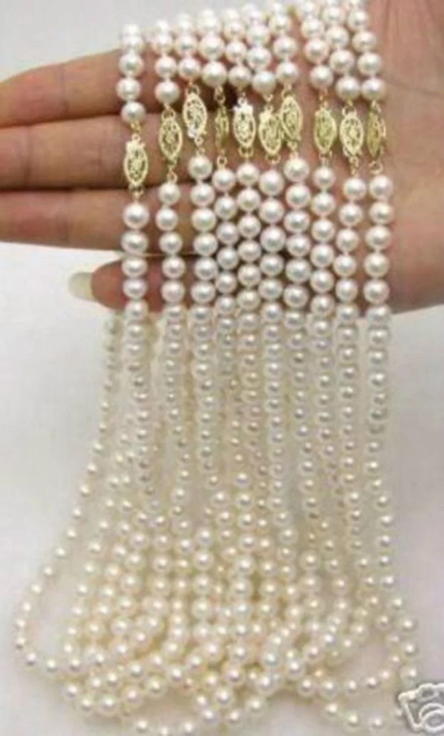 

Hot sale new Style >>>>>WHOLESALE 10PC 6-7MM WHITE AKOYA CULTURED PEARL NECKLACE 18"AA