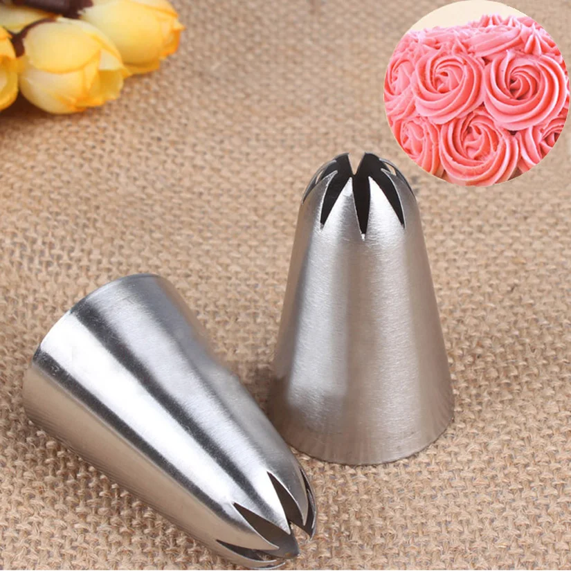 

#1C Piping Nozzle Decoration Icing Tips Large Size Cream Flower Rose Nozzles Cookies Baking Tool Cake Cupcake Decor