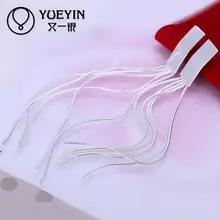 Аксессуары дизайн посеребренные ювелирные изделия женские серьги Модные brincos украшения Длинная цепочка с кисточкой романтические