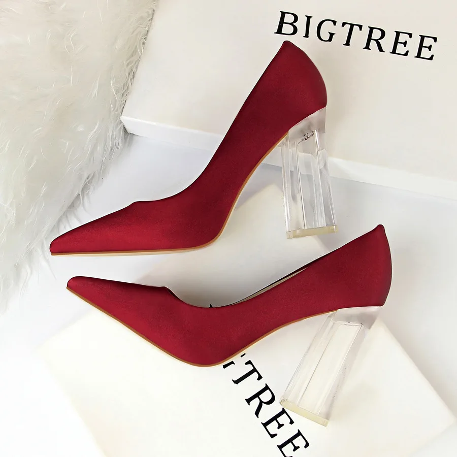 

New High Heels Shoes Ladies Shoes Pumps Women Shoes 2019 Fashion Heels Crystal Stilettos Sexy Party Wedding Shoes Plus Size 43