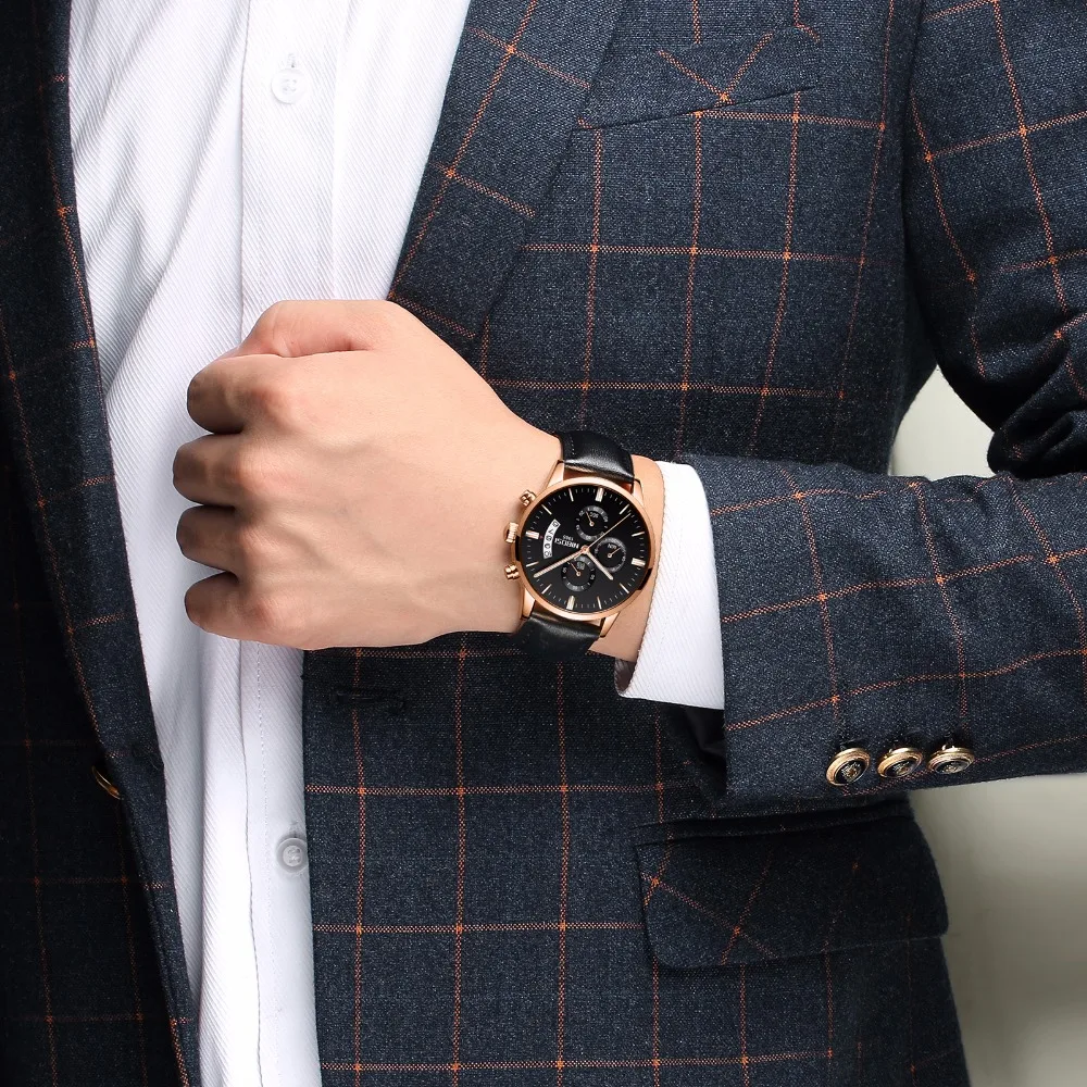 NIBOSI Relogio Masculino Men Watches Luxury Famous Top Brand Men's Fashion Casual Dress Watch Military Quartz Wristwatches Saat