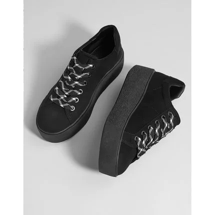Noir 2019 Design Nouveau Tendance Printemps Sport Chaussures Épaisse Mode Et 1 Semelle De Dames Automne wzTqw