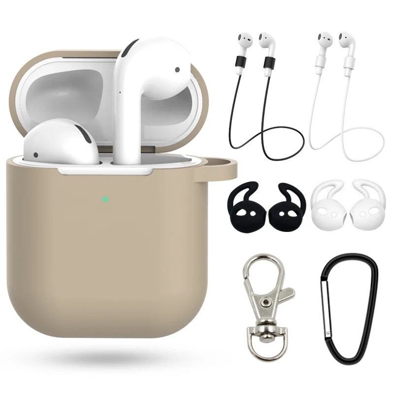 7 шт./компл. чехол для Airpods 2 полезный защитный силиконовый чехол для airpod чехол для Apple air pods 2 аксессуары противоударный чехол